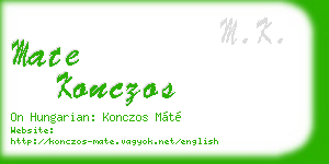 mate konczos business card